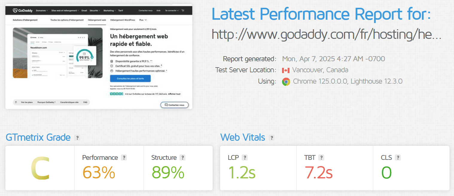performance-GoDaddy