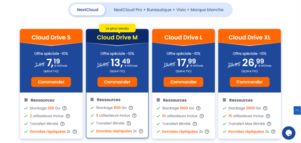 service de stockage en ligne - LWS particulier