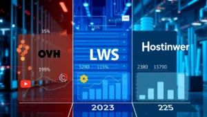 Comparaison des tarifs d'hébergement OVH, LWS et Hostinger en 2025