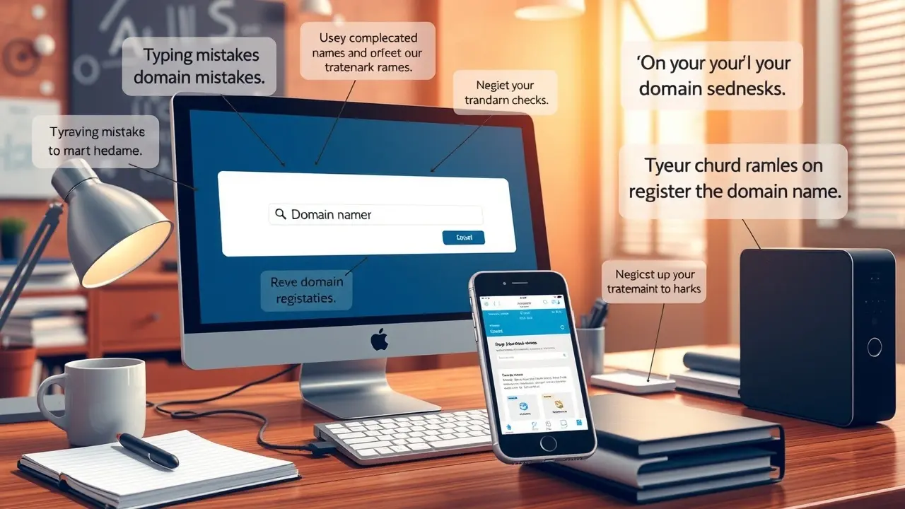 Illustration des erreurs à éviter lors de l'enregistrement d'un nom de domaine pour une entreprise en ligne