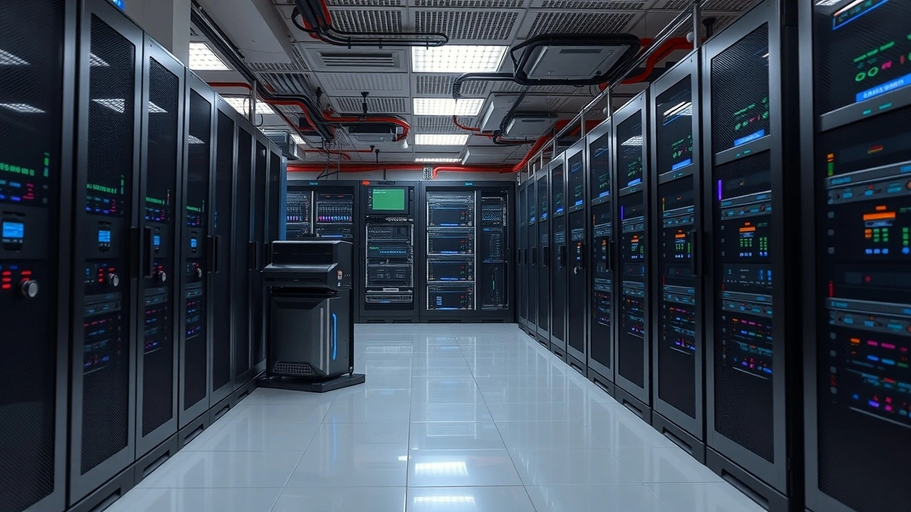 salle de serveurs pour hébergement web haute performance