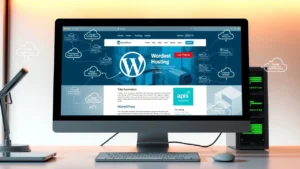 Image illustrant l'automatisation totale de l'hébergement pour les clients avec WordPress et API.