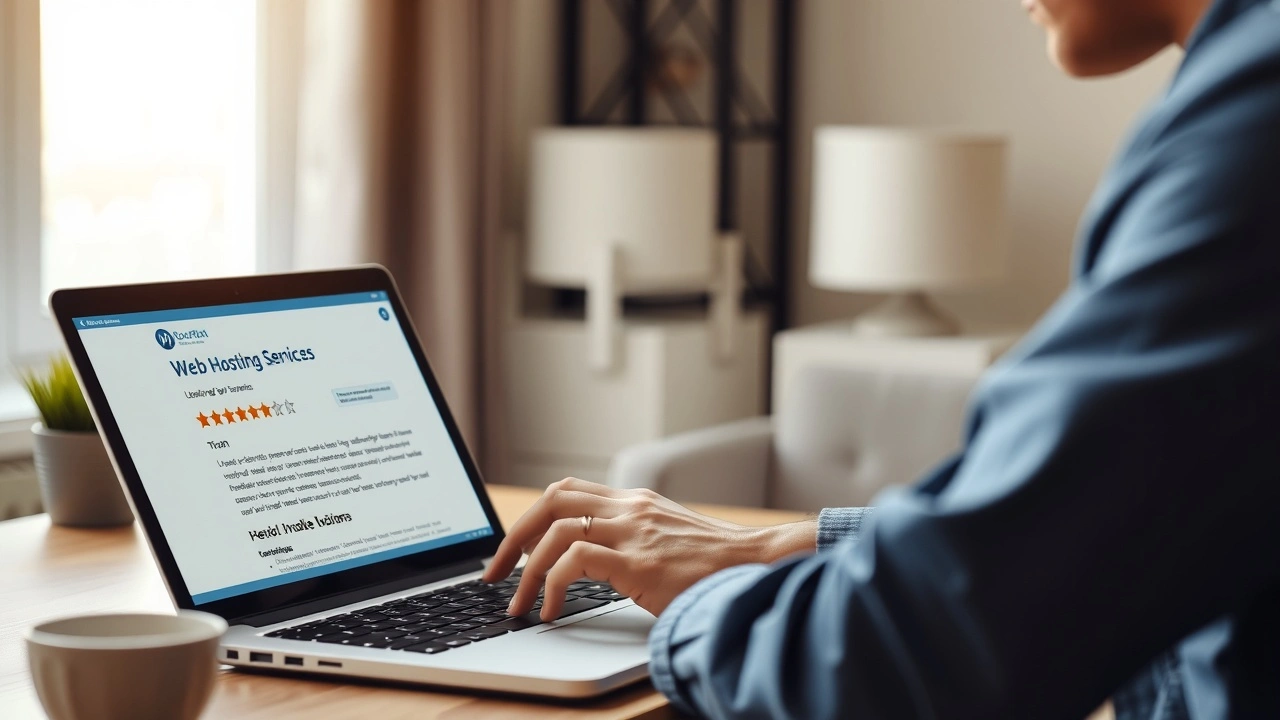 une personne lisant des avis sur lhebergement web