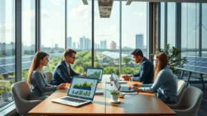 Bureau moderne avec des solutions d'hébergement écologique en 2025