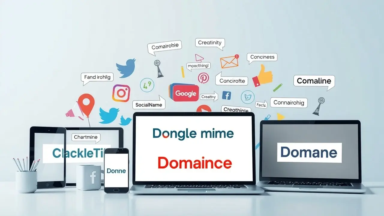 Une image illustrant les caractéristiques d'un nom de domaine adapté aux réseaux sociaux.