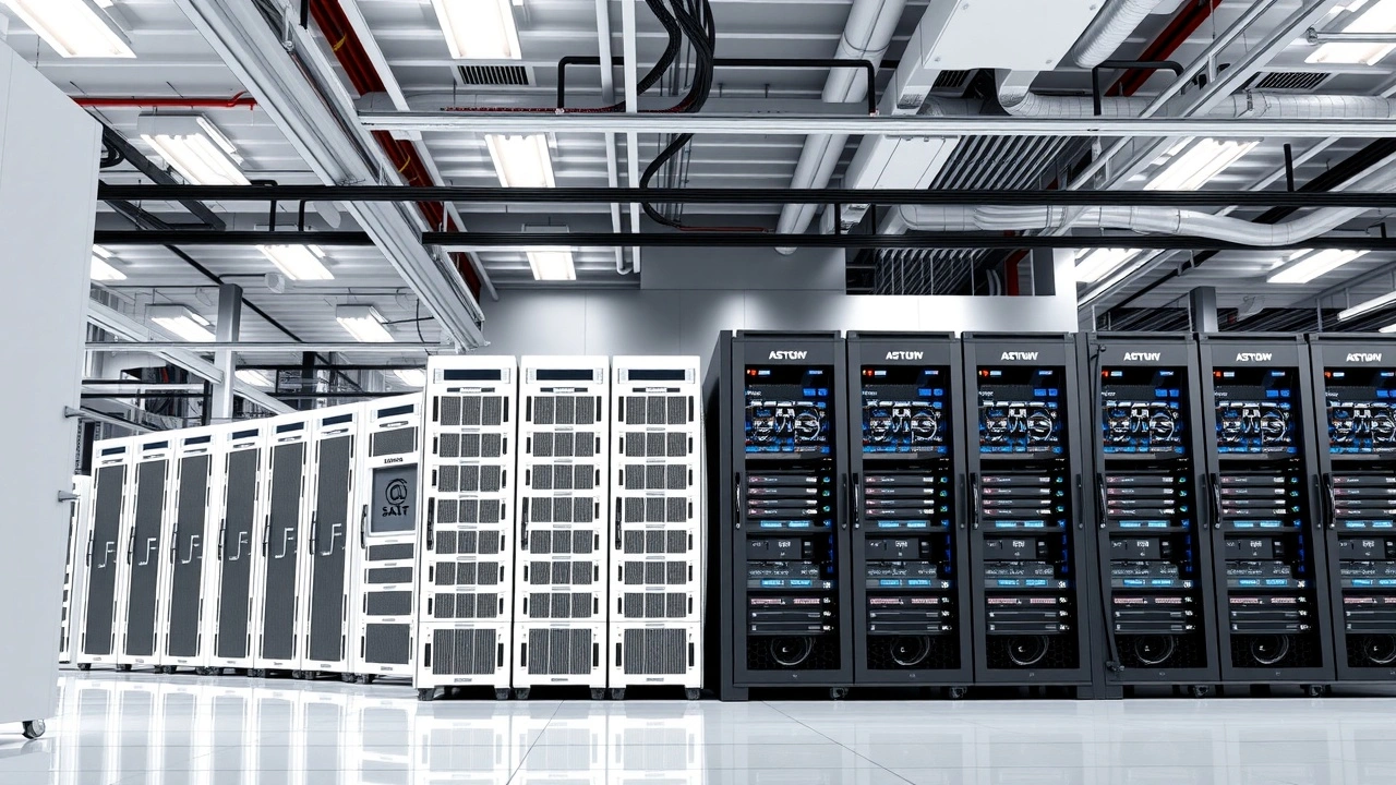 centre de donnees moderne avec serveurs et equipement