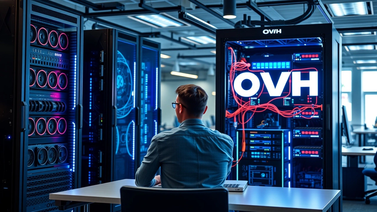 Comparaison entre deux environnements de serveurs pour LWS et OVH, représentant le choix pour un site professionnel.