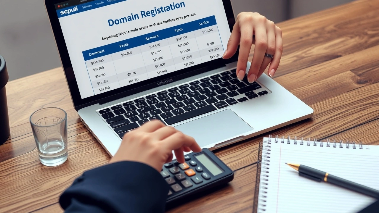 person comparant les prix d'enregistrement de domaine