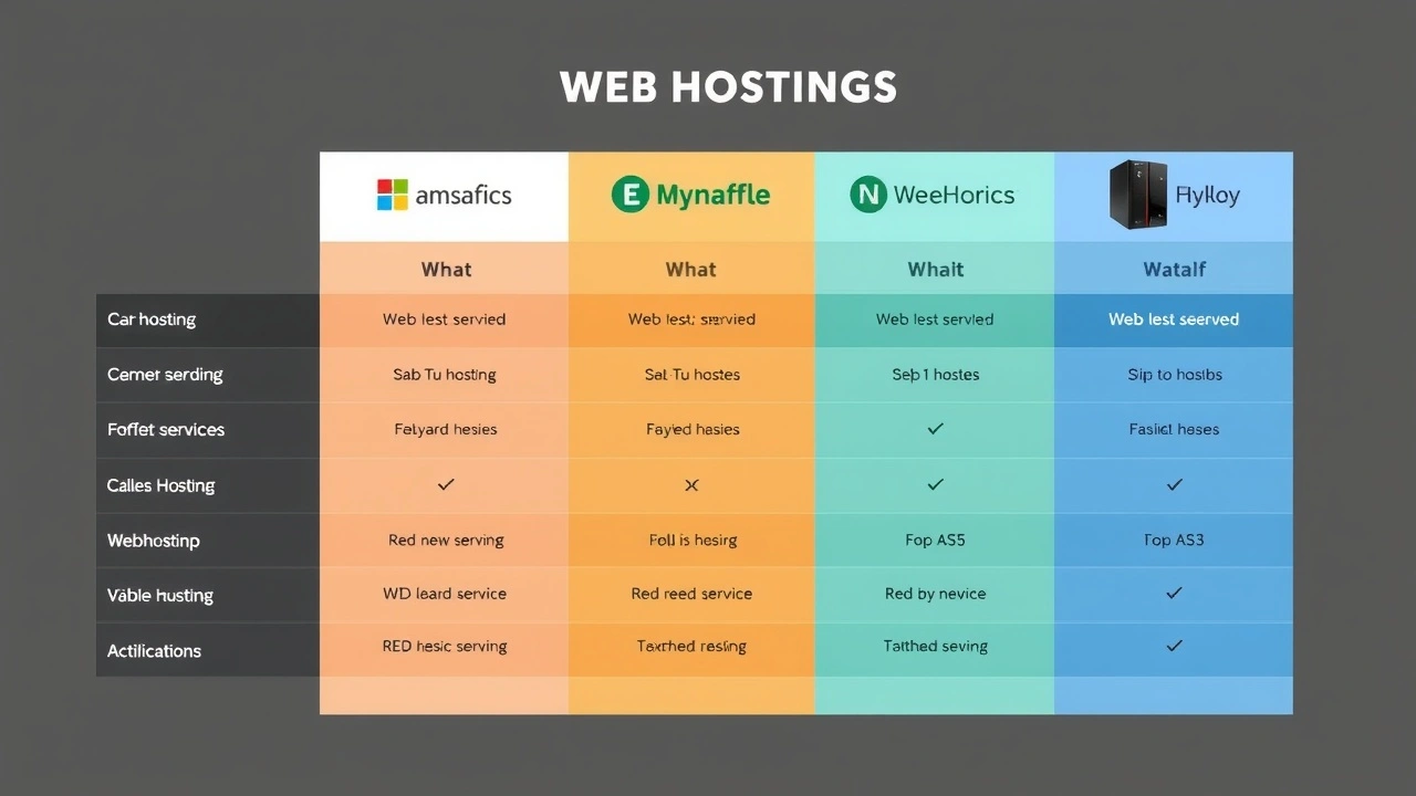 graphique de comparaison des services dhebergement web