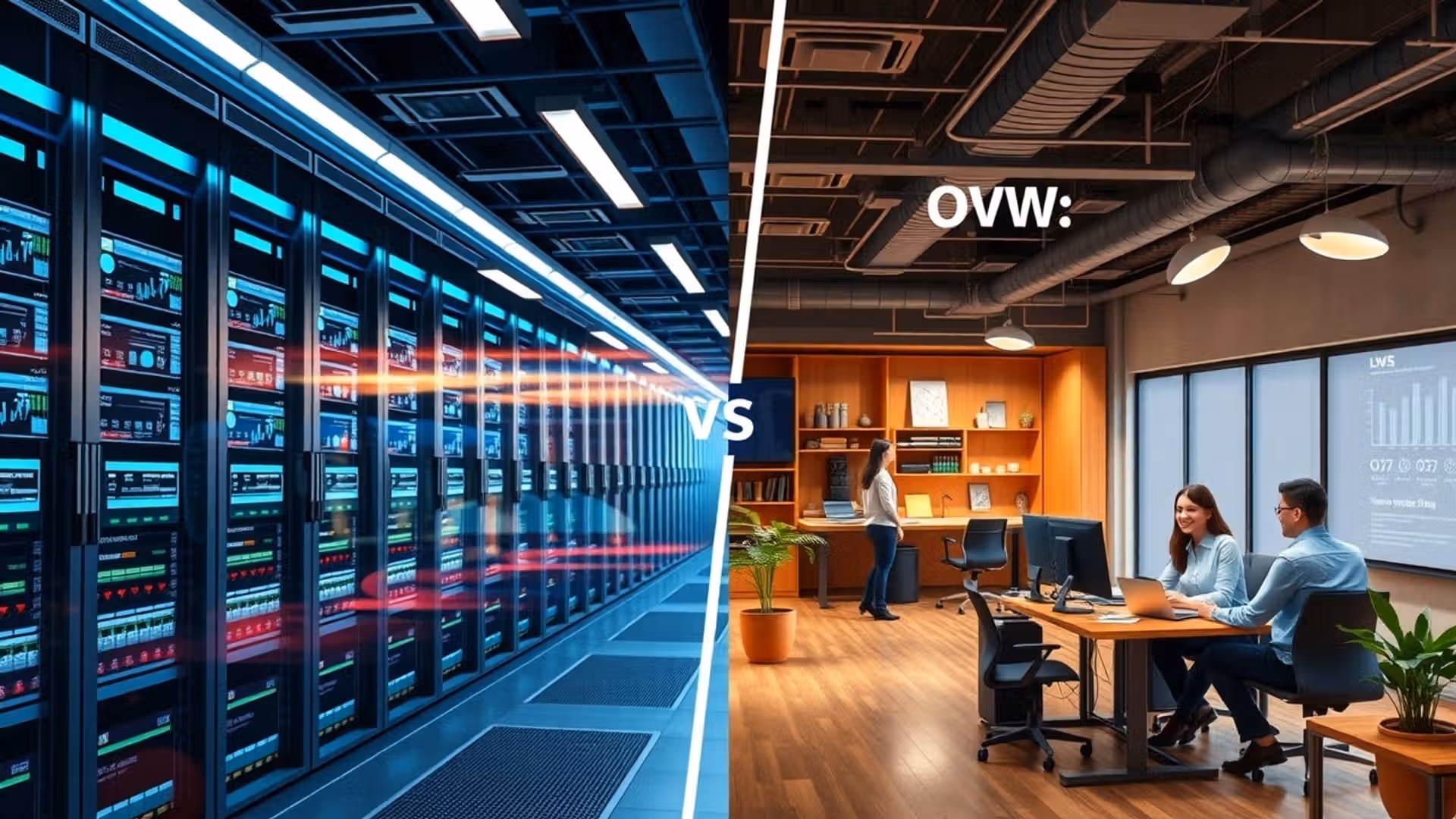 Une comparaison visuelle des performances d'OVH et LWS pour un projet web.