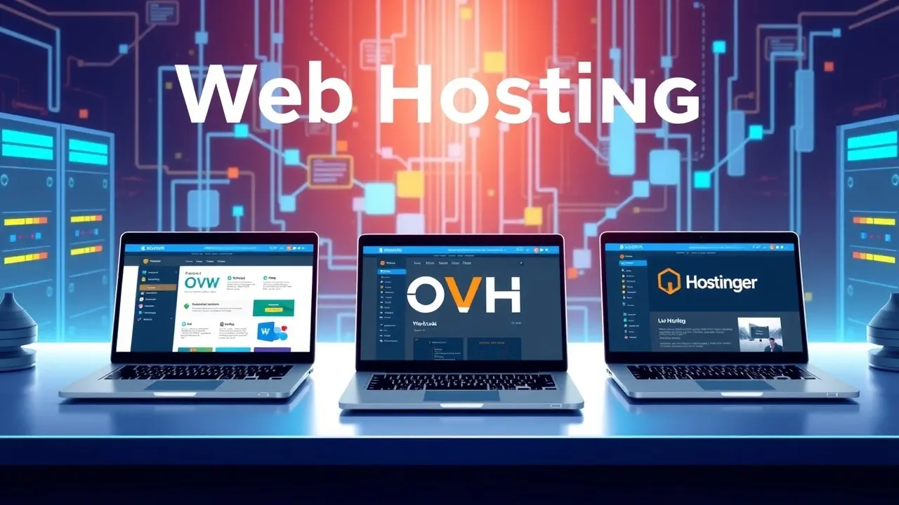 Comparaison des fonctionnalités d'hébergement entre LWS, OVH et Hostinger