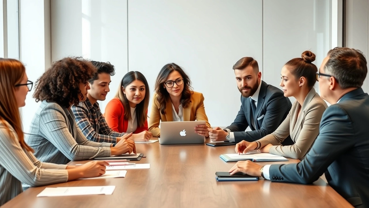groupe de professionnels discutant dhebergement web