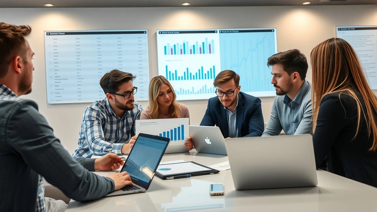 equipe discutant strategie dhebergement web avec ordinateurs