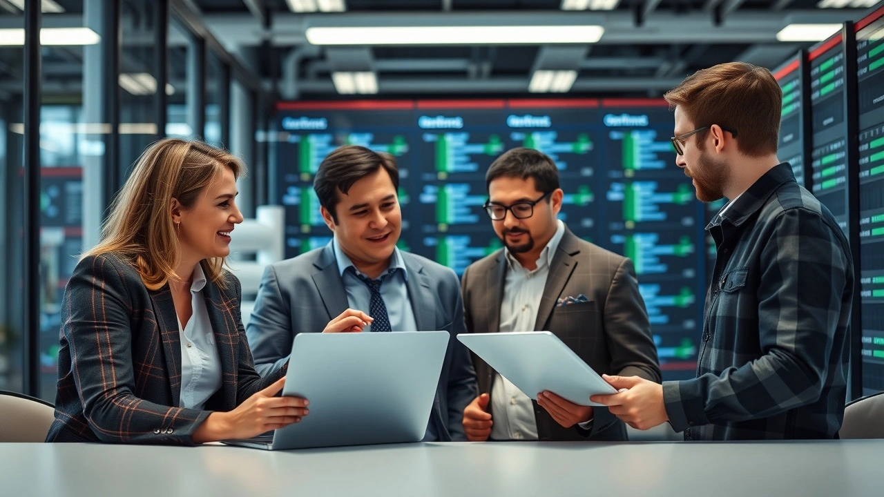 une equipe marketing discutant de lhebergement web