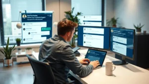 Une personne évaluant le support technique d'un hébergeur