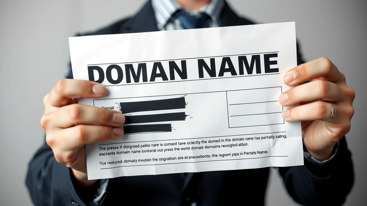 person tenant un formulaire de nom de domaine incorrect