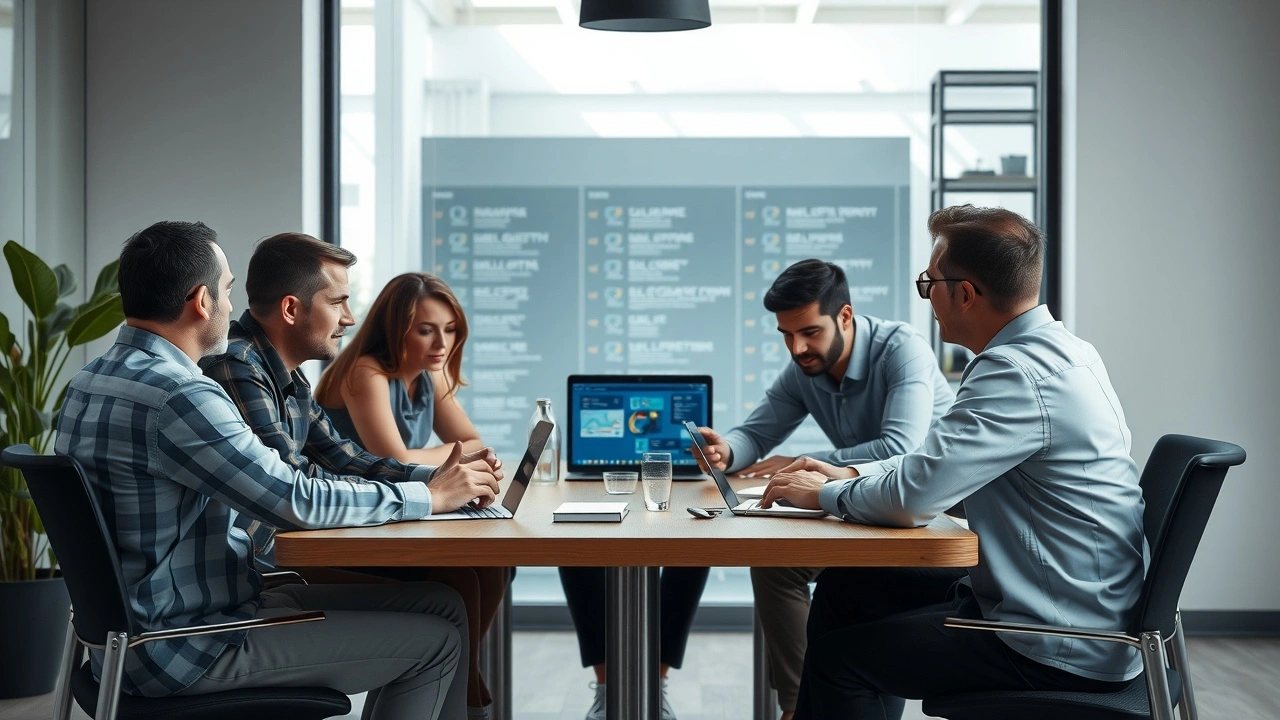 groupe de personnes discutant dhebergement web