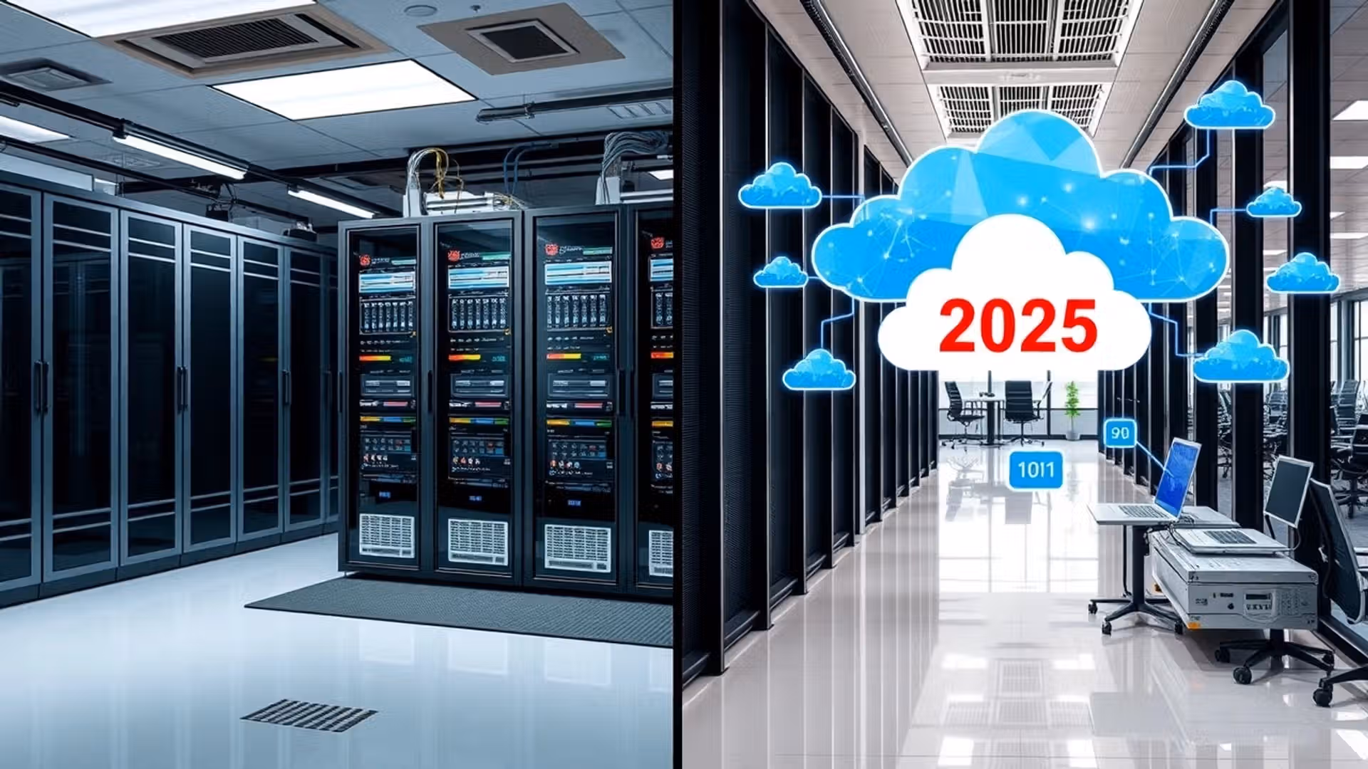 Comparaison entre l'hébergement cloud et l'hébergement traditionnel en 2025.