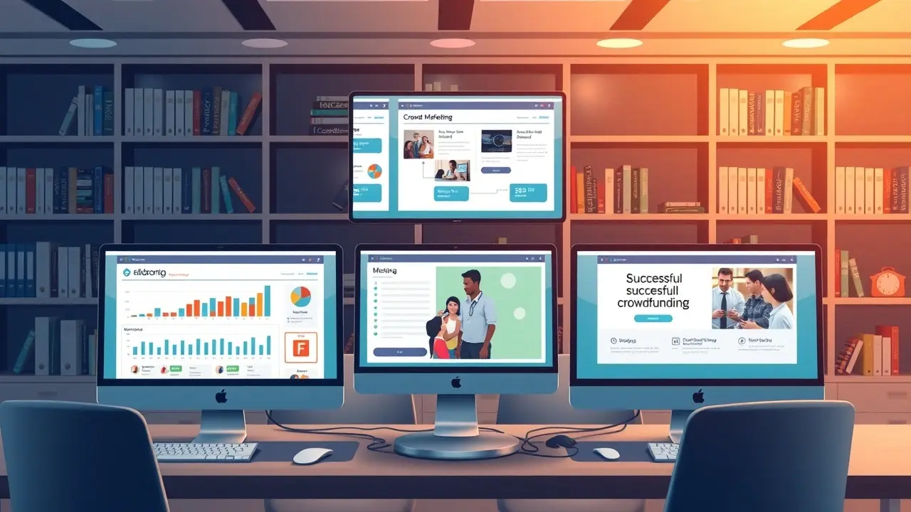 Illustration des spécificités de l'hébergement web pour les sites de crowdfunding.