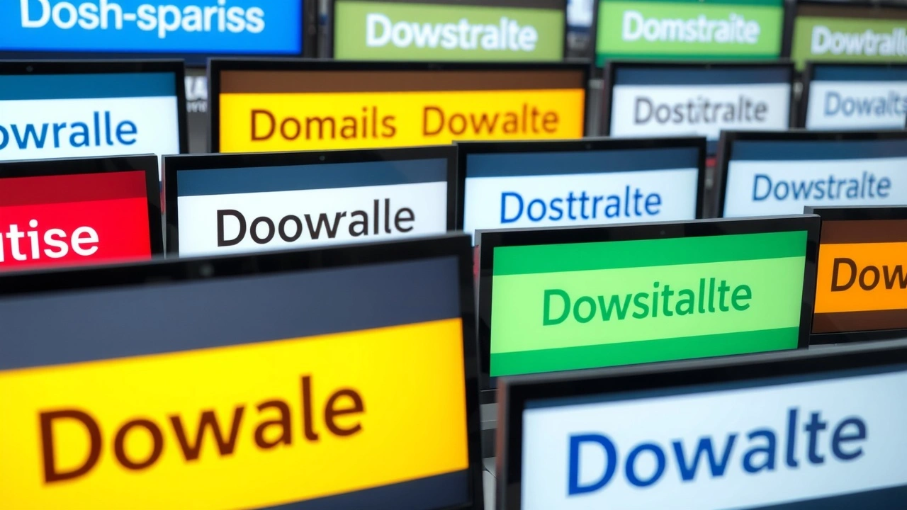 écrans d'ordinateur affichant des noms de domaine