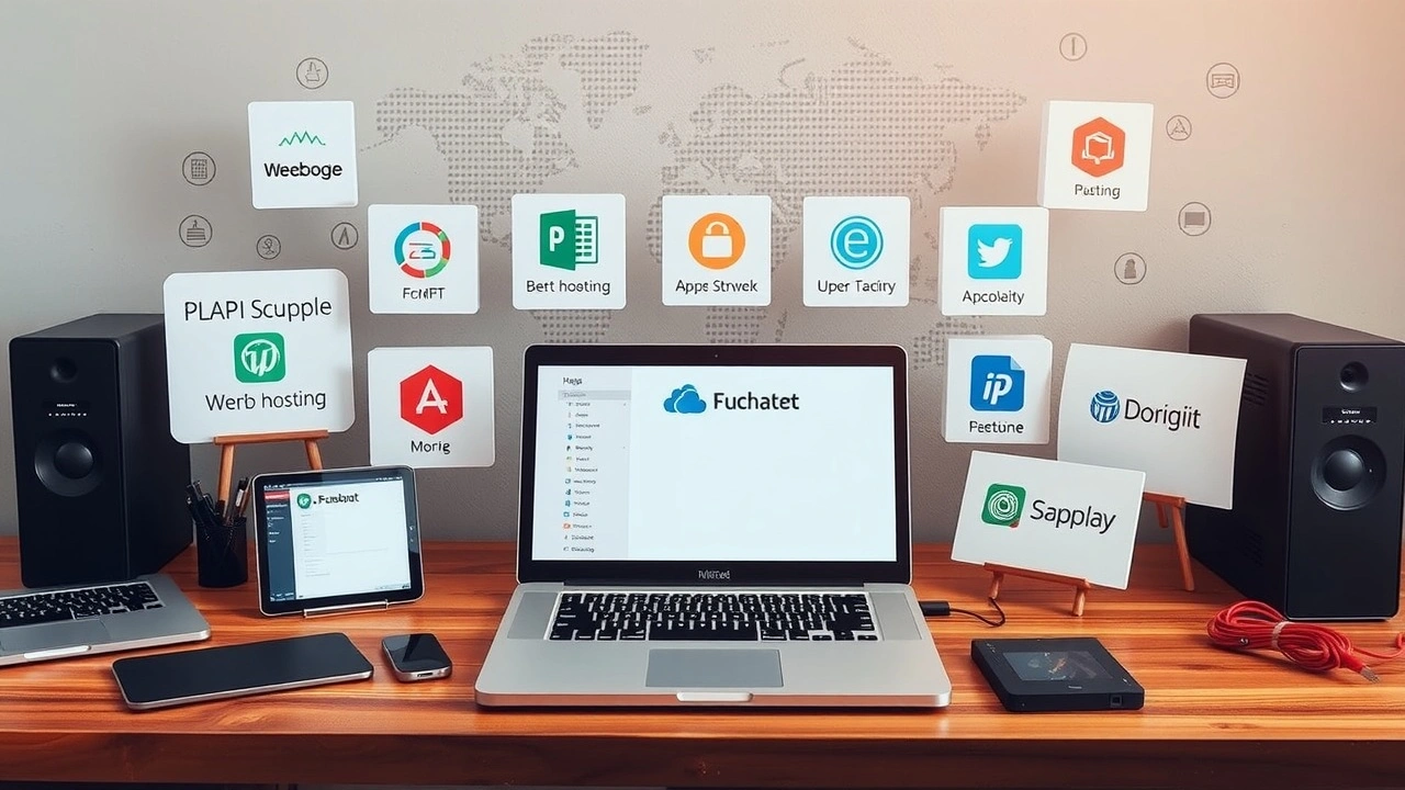 photo d'outils et APIs d'hébergement web sur un bureau
