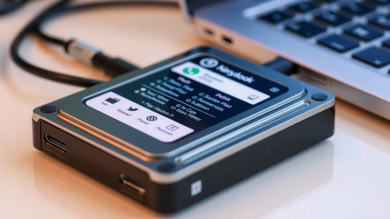 disque dur externe montrant un transfert de données