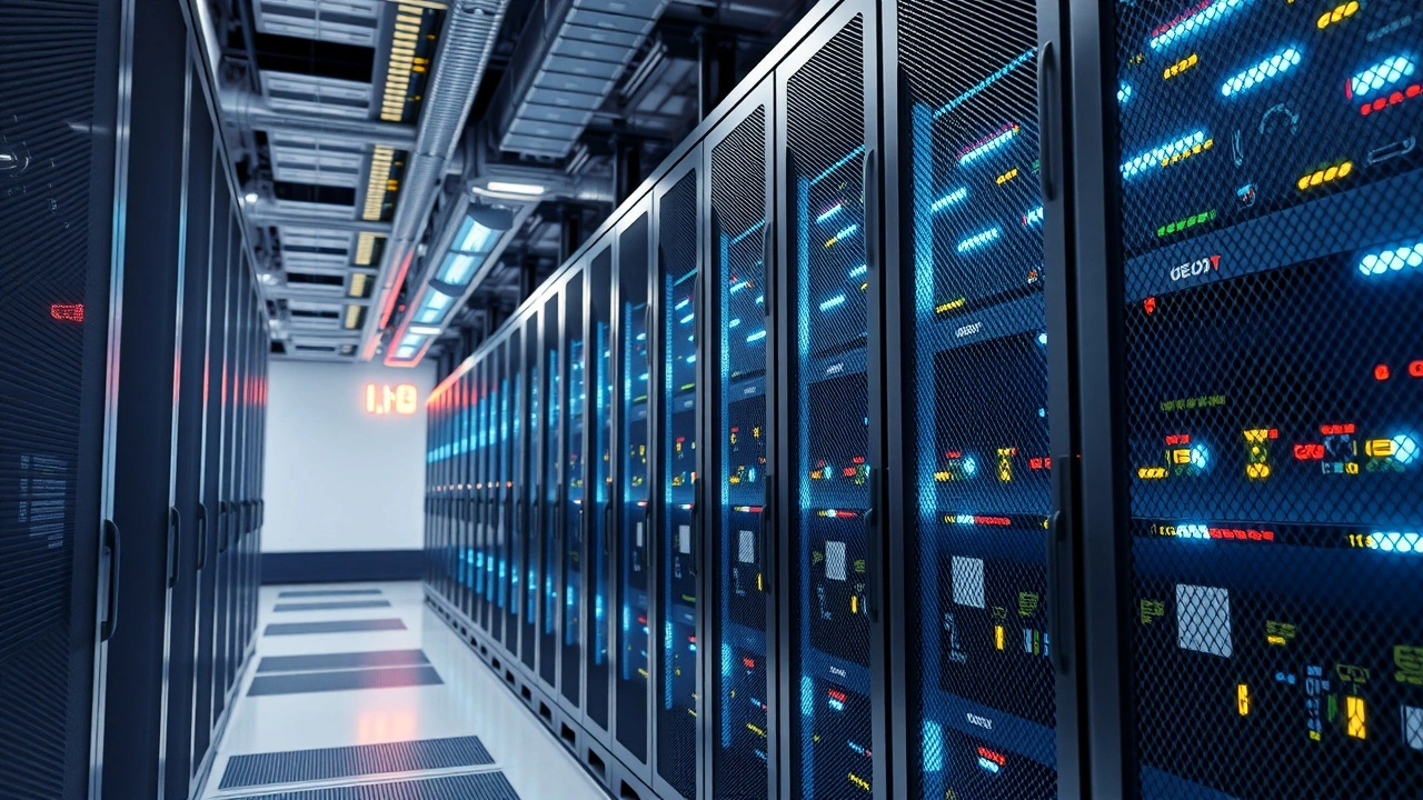 serveur web moderne dans un centre de données