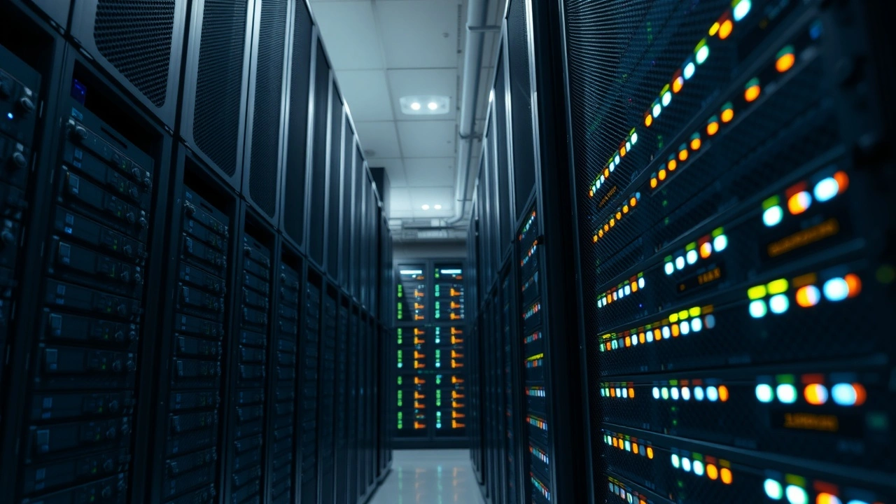 serveurs d'hébergement web dans un centre de données