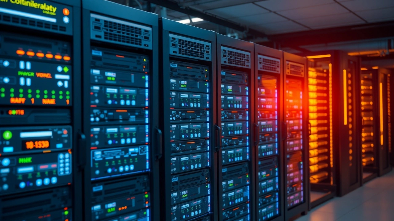 serveurs d'hébergement web dans une salle serveur