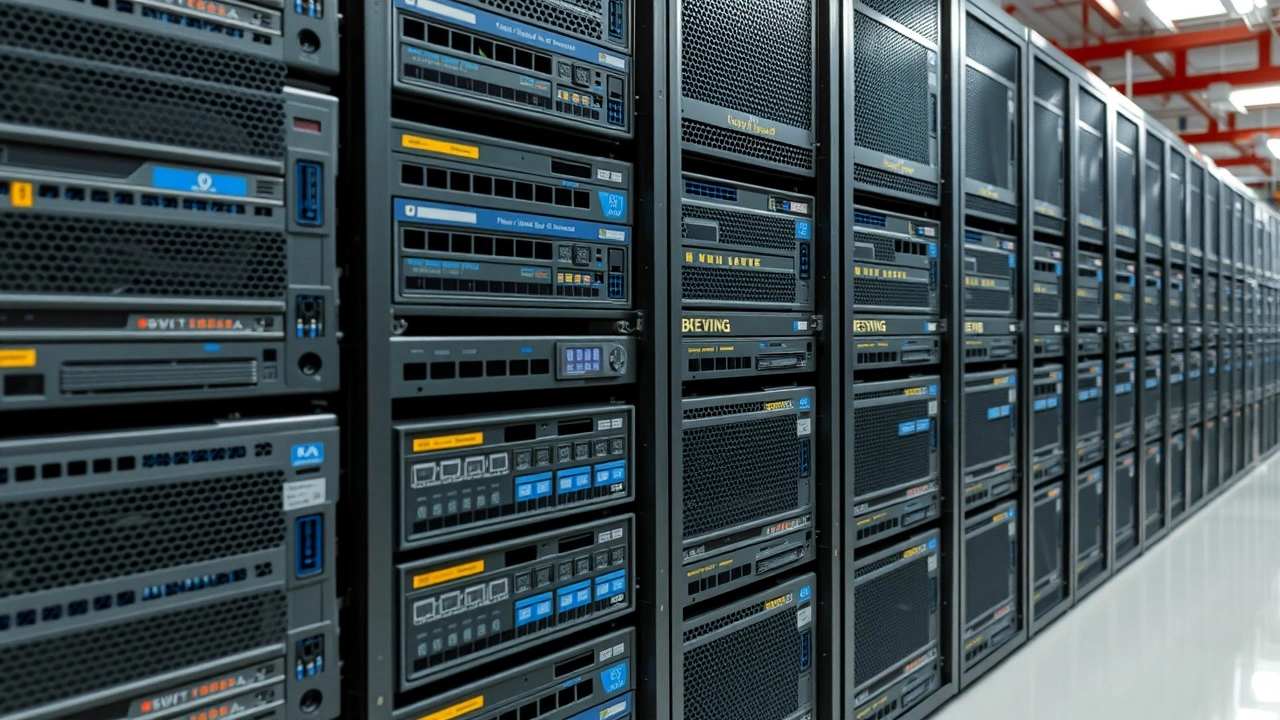 serveurs d'hébergement web dans un data center
