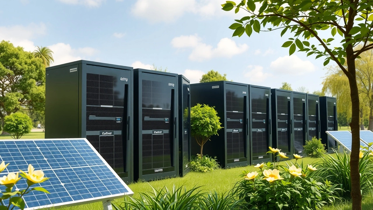 serveurs web éthiques avec panneaux solaires et arbres