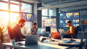 Illustration d'un service d'hébergement web sur mesure pour les créateurs en 2025.