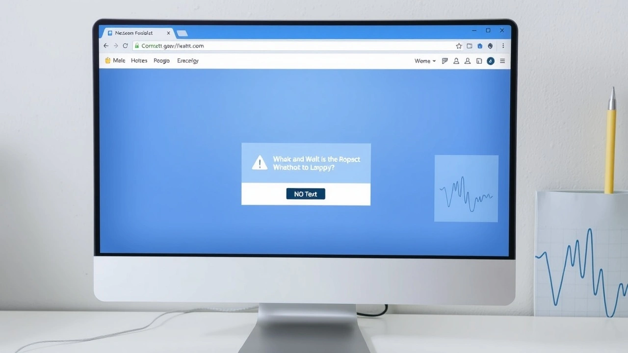 site web en panne sur un écran d'ordinateur