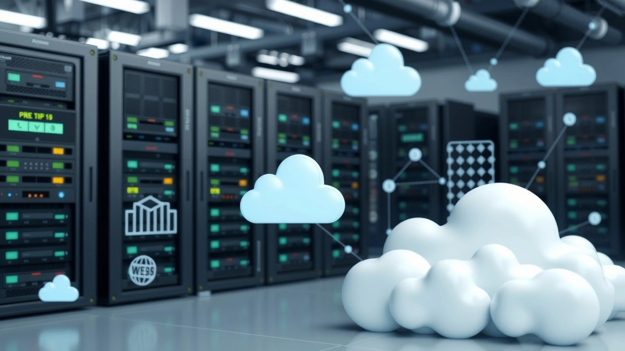divers composants d'infrastructure d'hébergement web