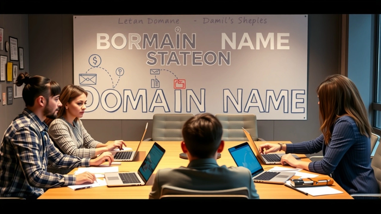 session de brainstorming sur des idées de noms de domaine