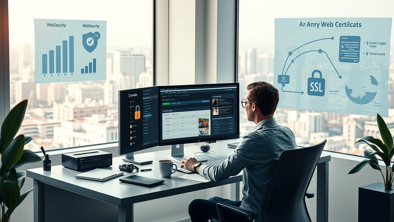Bureau moderne d'hébergement web avec SSL et migration