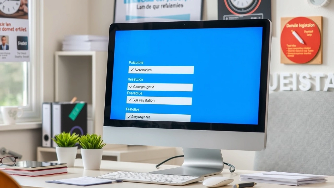bureau d'une PME française avec un ordinateur