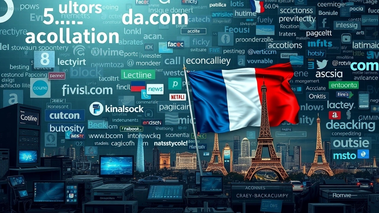 Une illustration photoréaliste montrant l'impact de la perte de noms de domaine sur les marques françaises.