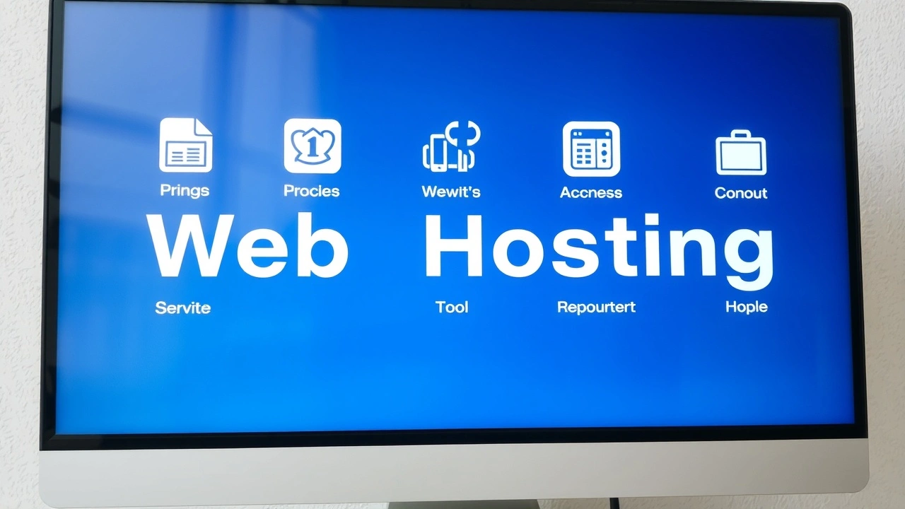 écran d'ordinateur avec ressources d'hébergement web