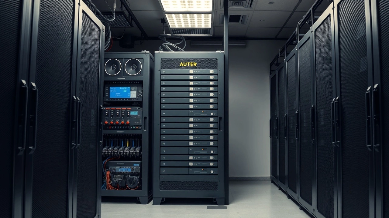 salle de serveurs d'hébergement local en France