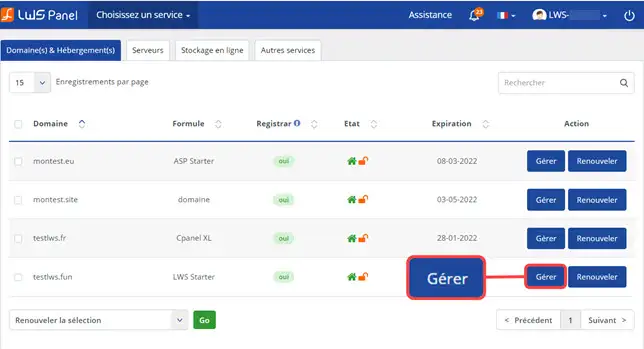 connexion espace client lws